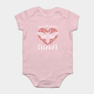 Just a Girl Who Loves Cicadas Artsy Heart Baby Bodysuit